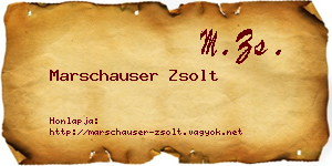 Marschauser Zsolt névjegykártya